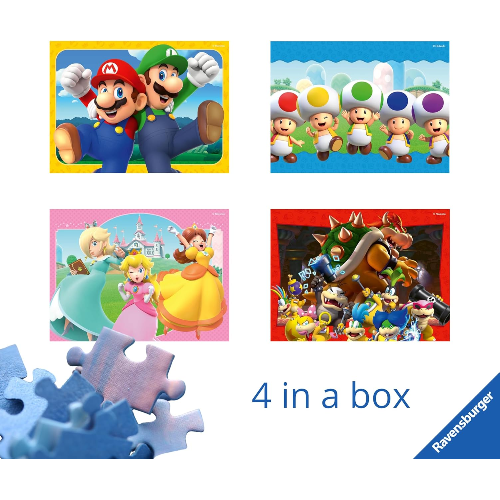 Ravensburger 4 in a box - Super Mario - 12/16/20/24p  12004107