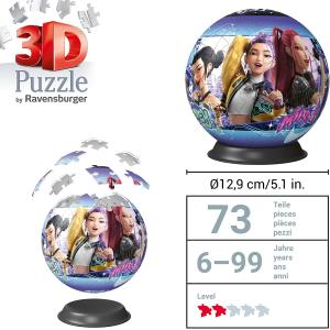 Ravensburger Puzzle 3D - Puzzleball 72 pc - K-Pop Demon Hunters 12002885