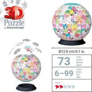 Ravensburger Puzzle 3D - Puzzleball 72 pc - Squishmallows 11583