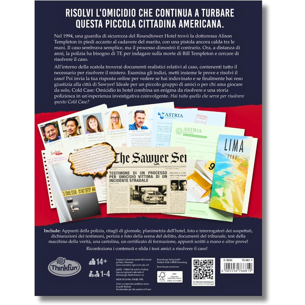 Ravensburger Cold Case 5: Check in per un Omicidio 76681