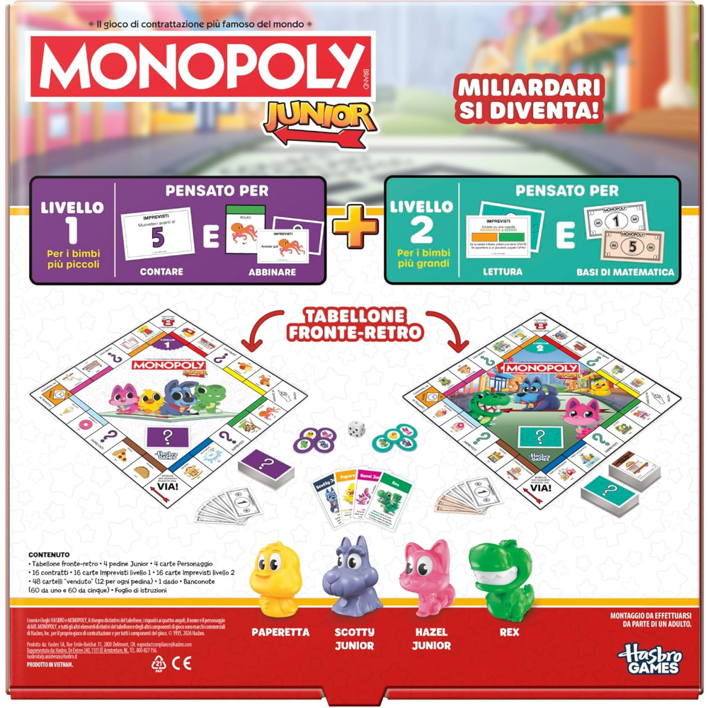 HASBRO MONOPOLY - MONOPOLY JUNIOR 2 IN 1 - G1856103