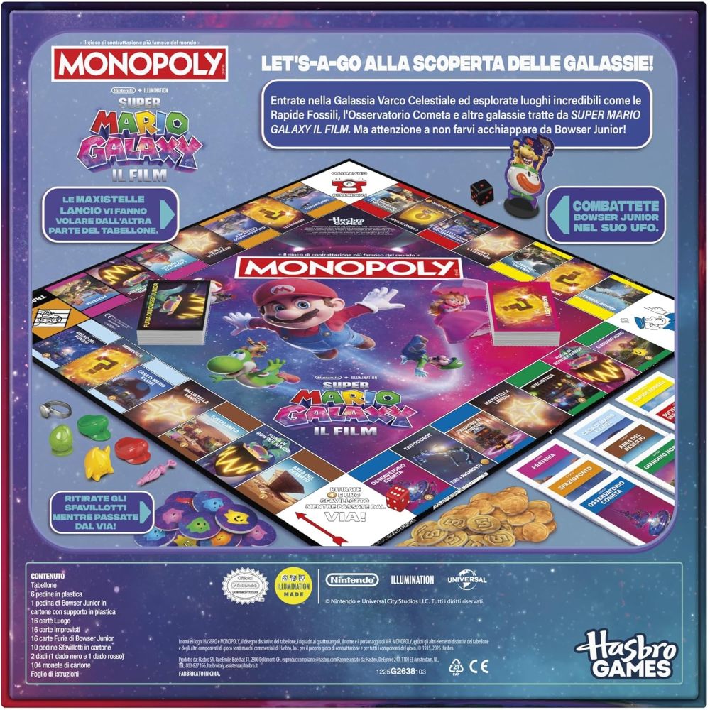 HASBRO - MONOPOLY Super Mario Galaxy Il Film - G26381030