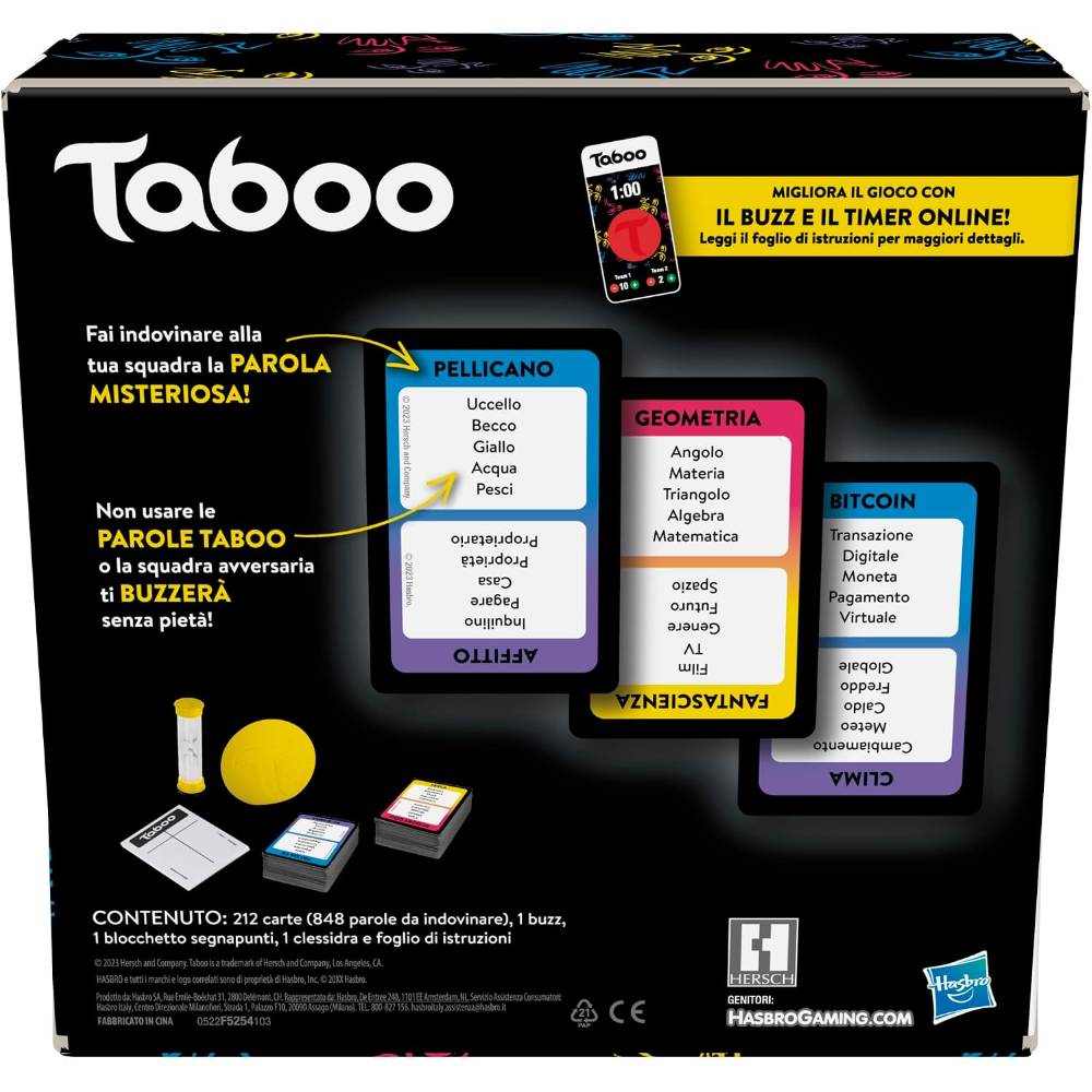 HASBRO GAMES - Taboo classico F5254