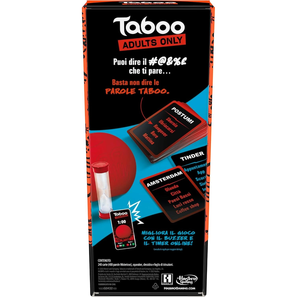HASBRO GAMES - Taboo Adults Only G0432