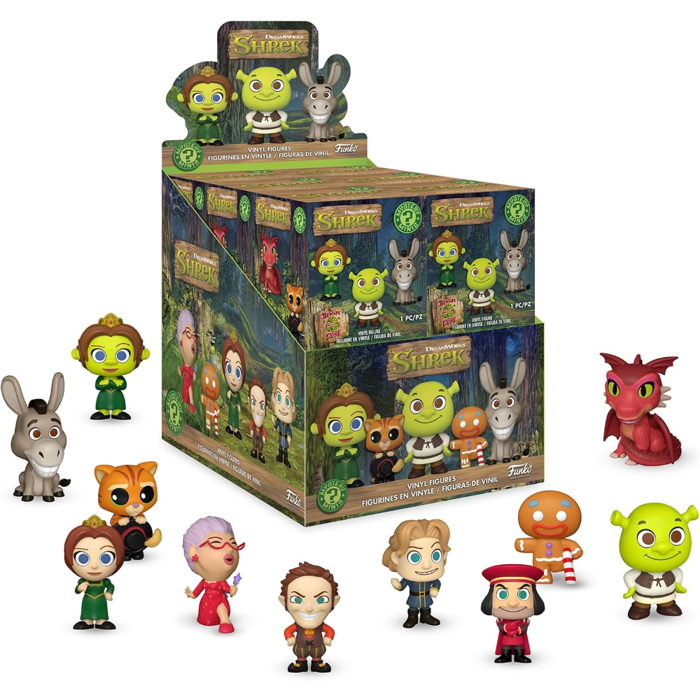 FUNKO POP 81177 DREAMWORKS: 30TH ANNIVERSARY - SHREK - MYSTERY MINI BLIND BOX - DISPLAY 12PZ 