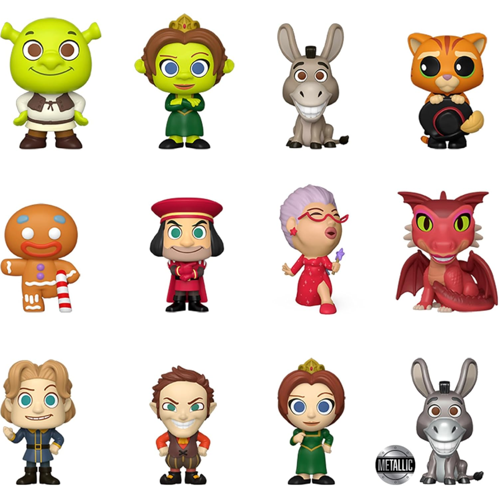 FUNKO POP 81177 DREAMWORKS: 30TH ANNIVERSARY - SHREK - MYSTERY MINI BLIND BOX - DISPLAY 12PZ 