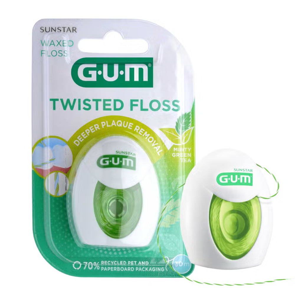 GUM - Filo interdentale TWISTED FLOSS - 30 m  (1=1PZ)