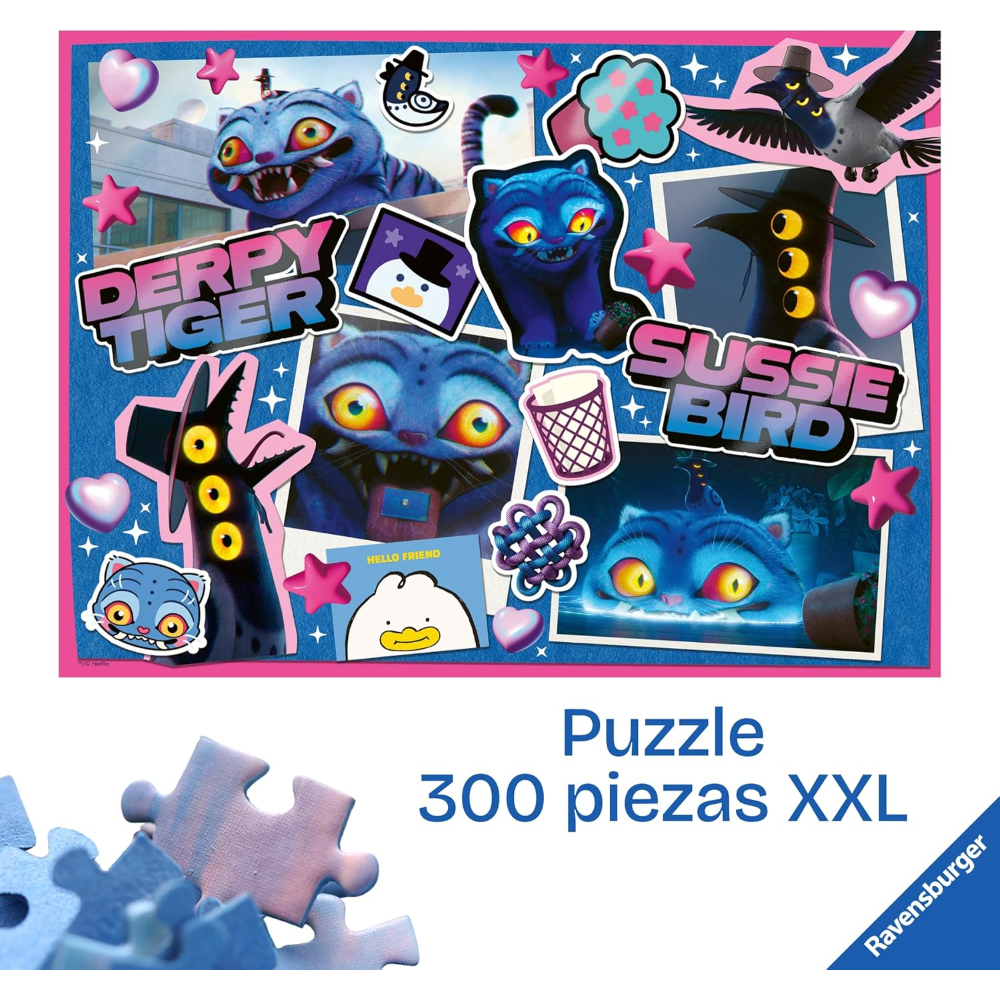 Ravensburger Puzzle 300 PC XXL - K-Pop Demon Hunters Derpy Tiger and Susie Bird 12004758 