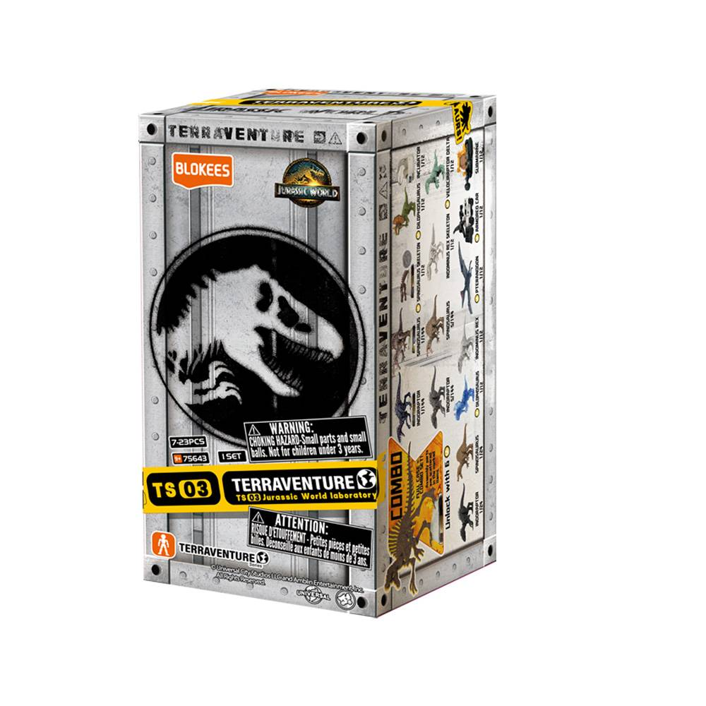 Blokees - Jurassic World Blind Box - Terraventure TS03 - 75643 Jurassic World Laboratory  DISPLAY 12PC 