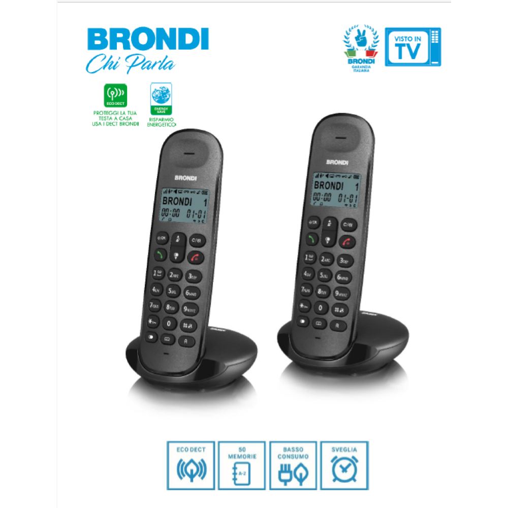 BRONDI CORDLESS LOTUS TWIN - NERO
