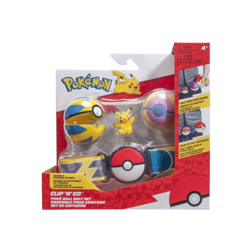 Rei Toys - Pokémon Clip 'N' Go PokéBall Set Cintura - Pikachu - PK170600