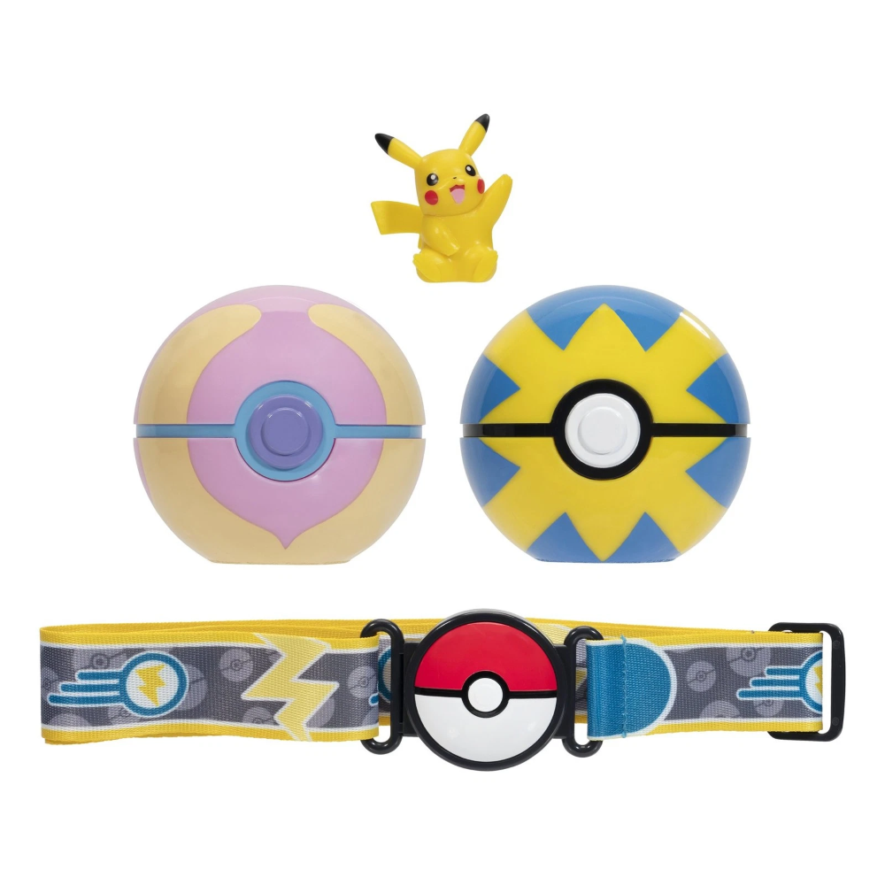 Rei Toys - Pokémon Clip 'N' Go PokéBall Set Cintura - Pikachu - PK170600