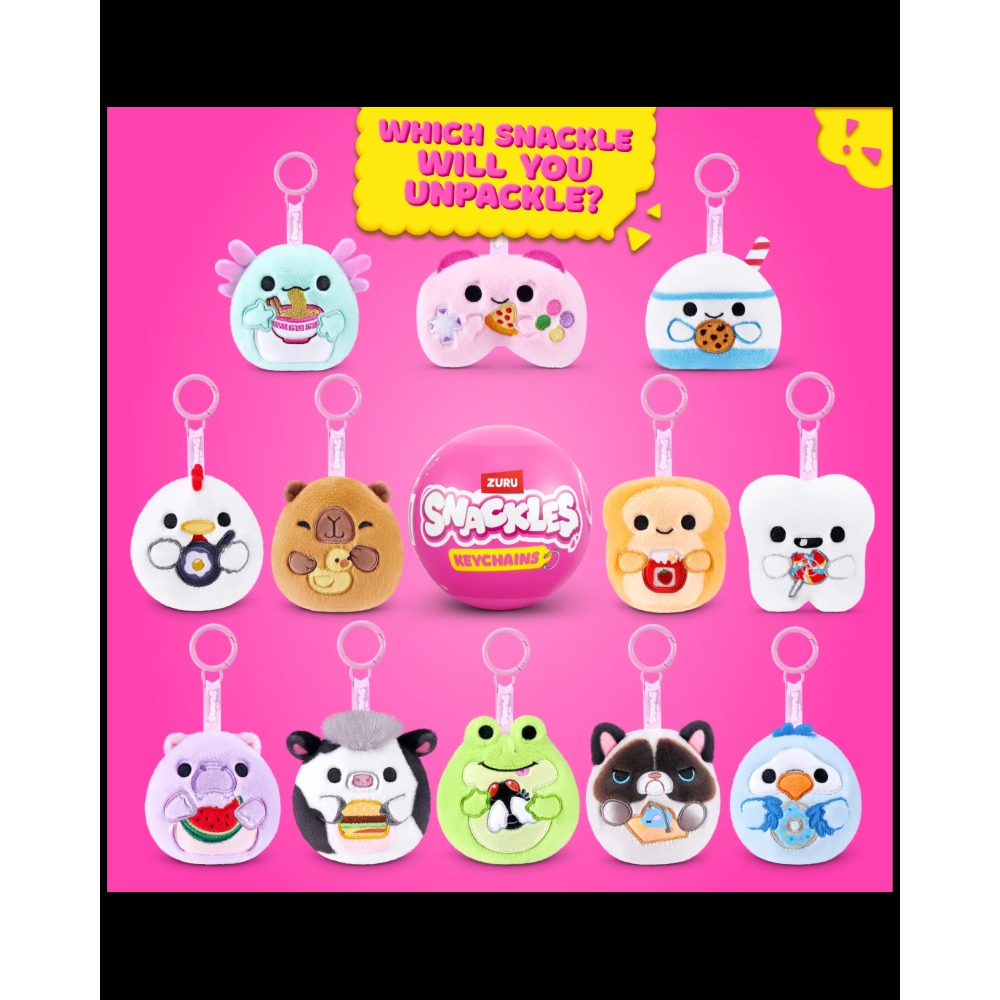 ZURU - SNACKLES: Keychains 3.5" - Capsule 13Pcs