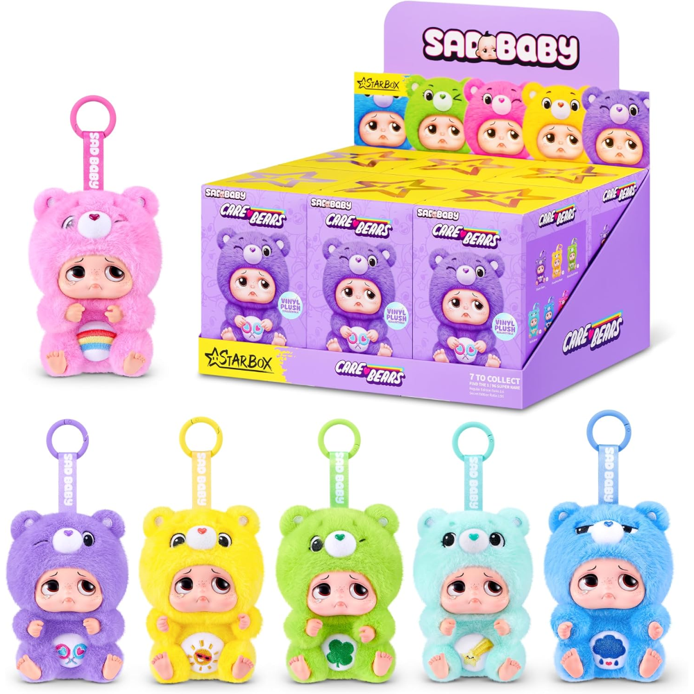 PREORDINE - ZURU  -  SAD BABY CARE BEARS  -  KEYRINGS BLIND BOX-PAPER BOX - Scad.05/09/2026 - (ARRIVO 30/09/26)