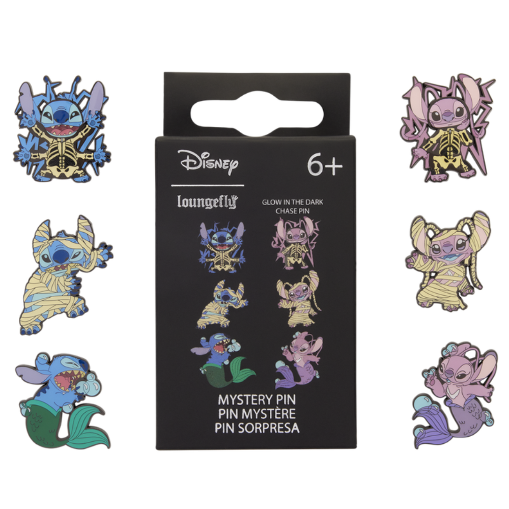  Loungefly - MYSTERY BOX PINS - DISNEY Stitch & Angel Halloween Costumes - WDPN4163