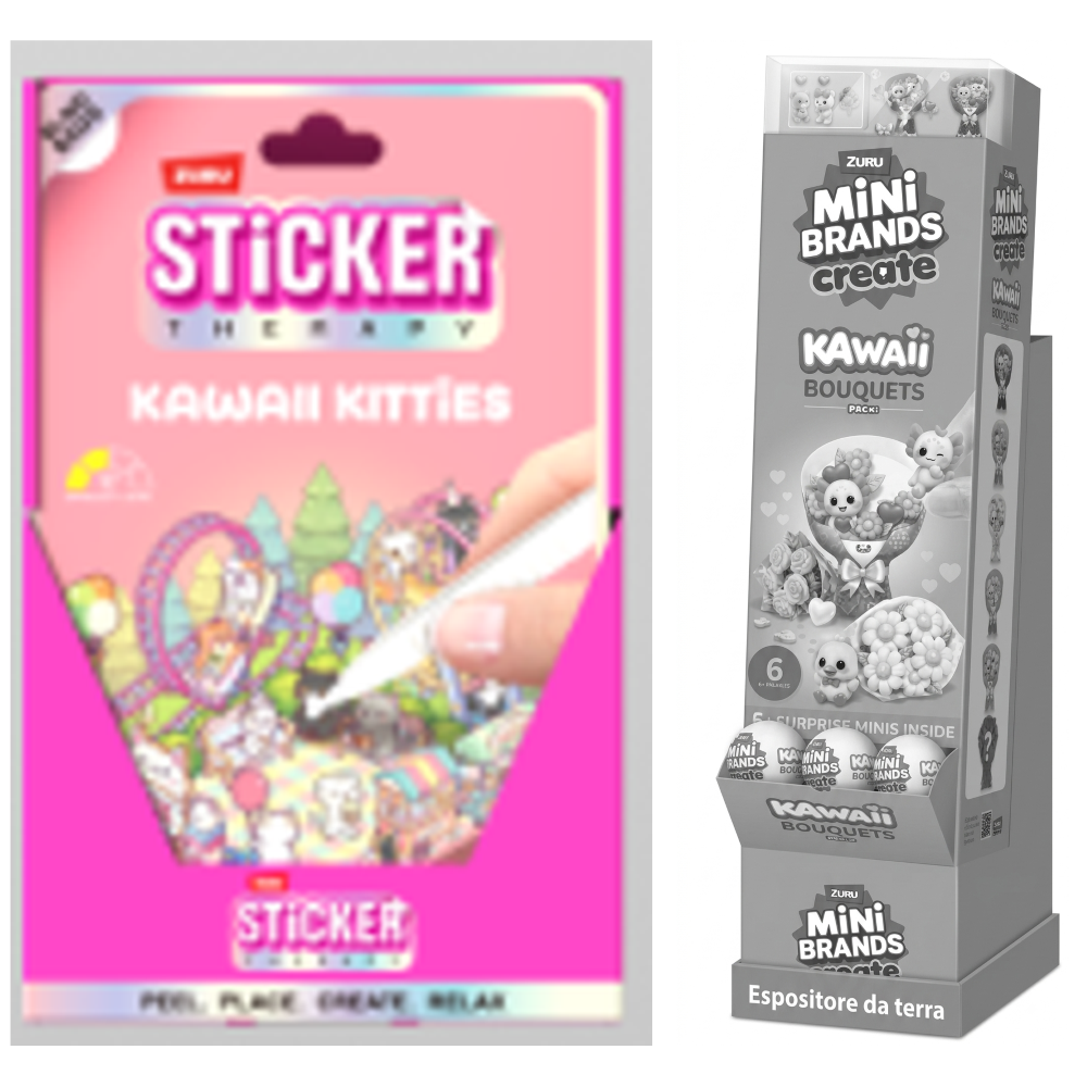 PREORDINE - ZURU - STICKER THERAPY - Kawaii Kitties 80 Stickers  - 120PCS - Scad.05/09/2026 - (ARRIVO 30/09/26)