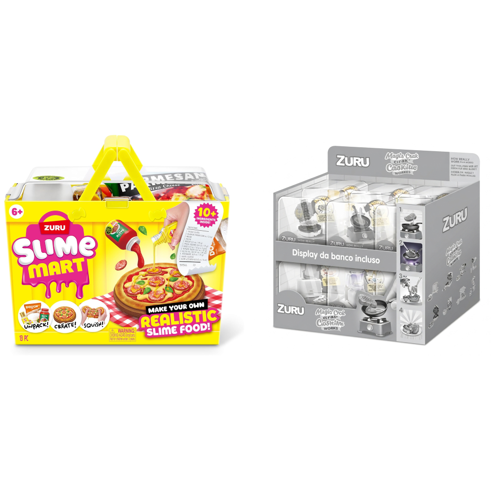 PREORDINE - ZURU -  SLIME MART EUR - Small Shopping Basket Pizza - ,Window Box - Scad.05/09/2026 - (ARRIVO 30/09/26)