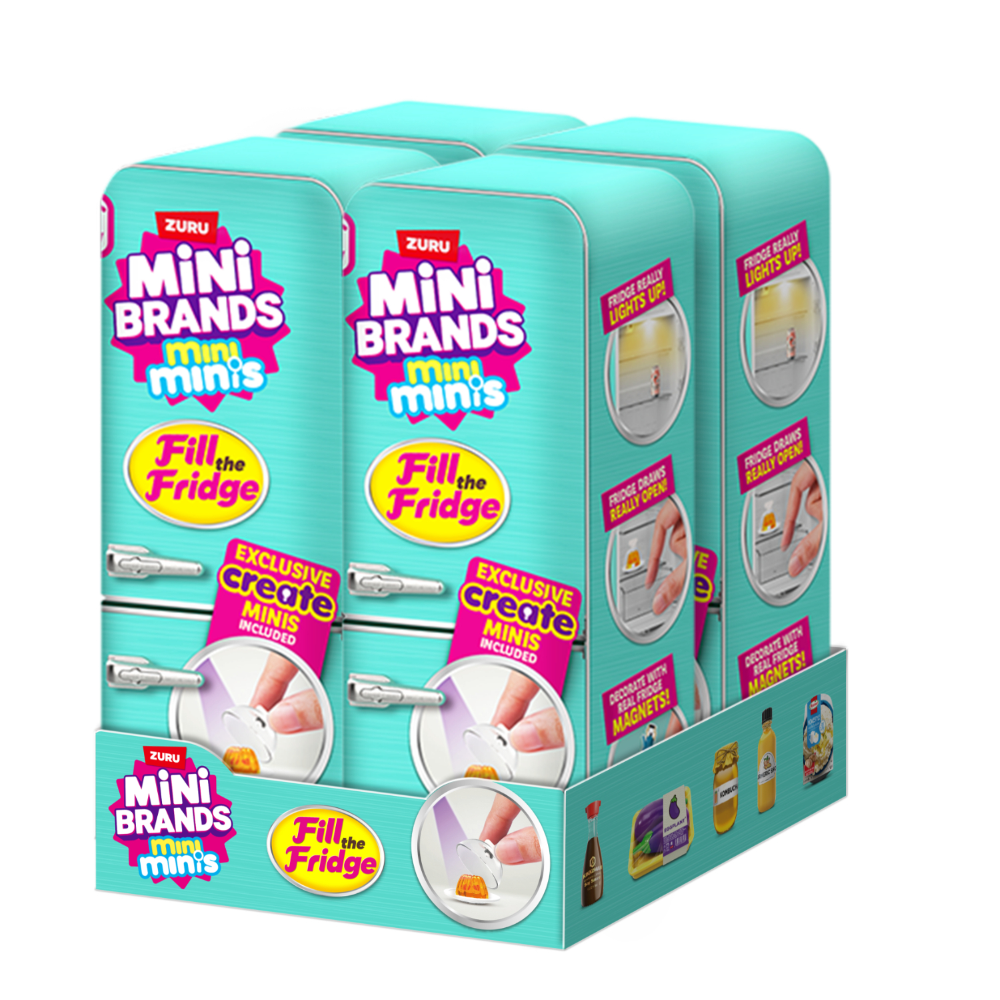 ZURU - MINI BRANDS: FILL THE FRIDGE PLAYSET - 4PCS