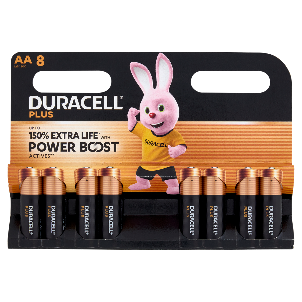 DURACELL PLUS POWER BOOST 150% AA STILO MN1500 PB BL8