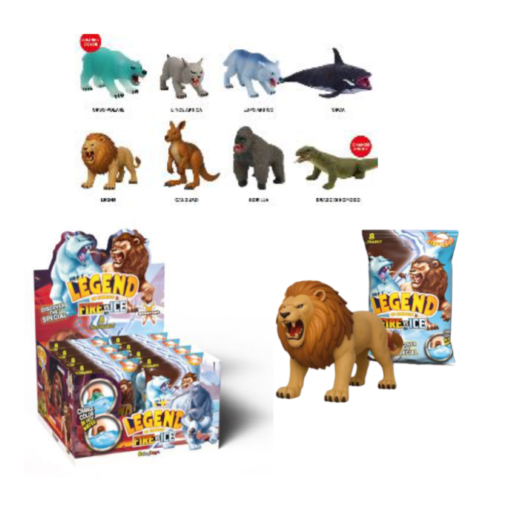 SBABAM - LEGEND OF ANIMALS - ICE VS FIRE DISPLAY 8PC