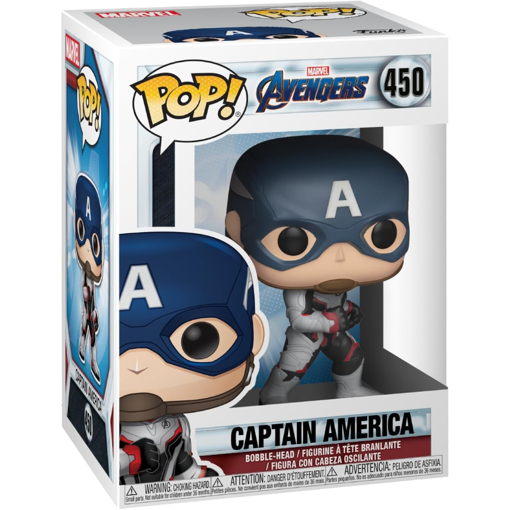 FUNKO POP MARVEL:AVENGERS ENDGAME - VINYL FIGURE 450 CAPTAIN AMERICA 9CM - 36661
