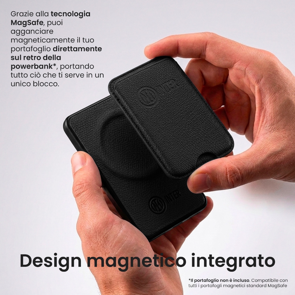 TECHMADE POWERBANK MAGNETICO +WALLET SLIM NON INTEGRATO INTER BK