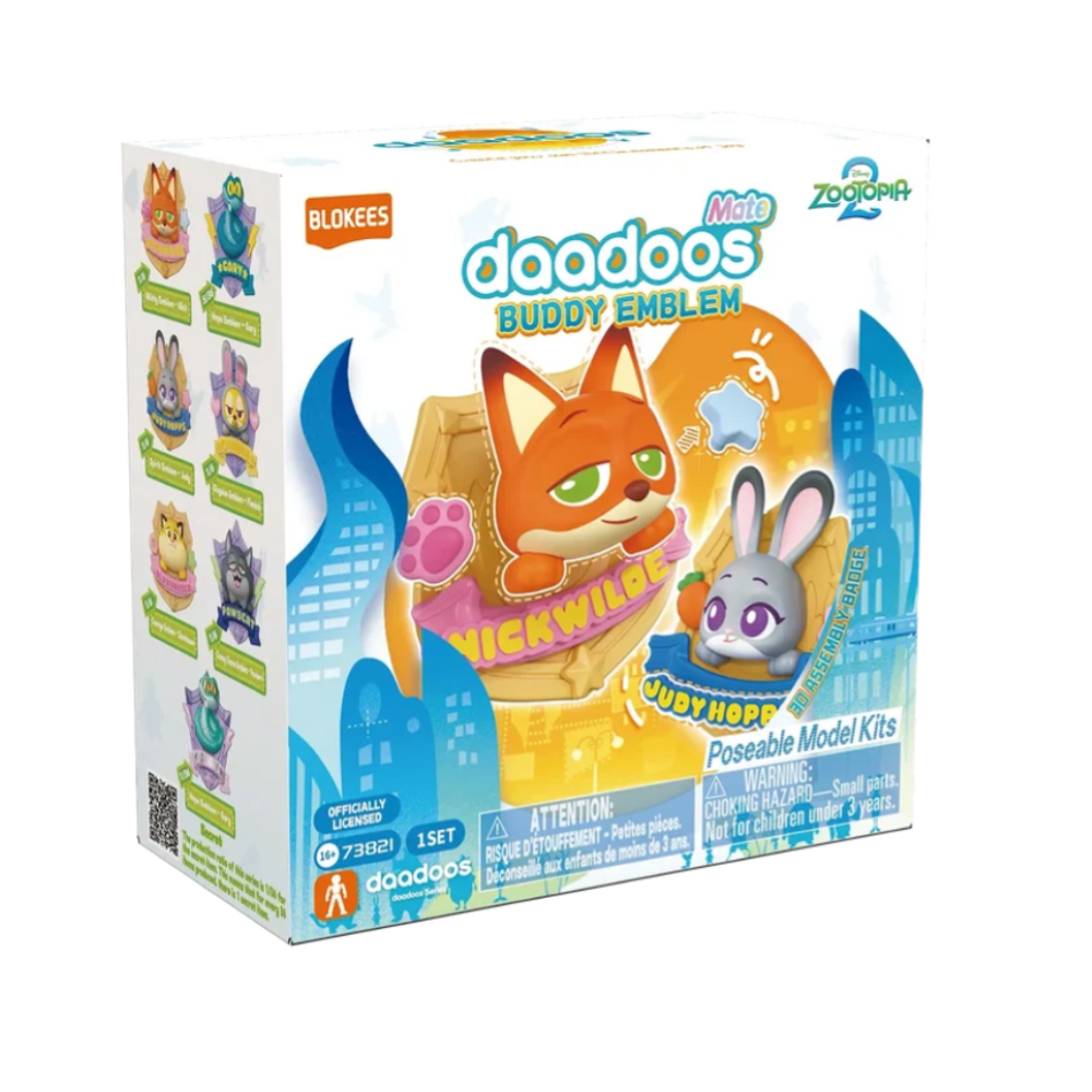 Blokees - Zootropolis Blind Box - Daadoos Mate Series 01 -73821 Buddy Emblem DISPLAY 6PC 