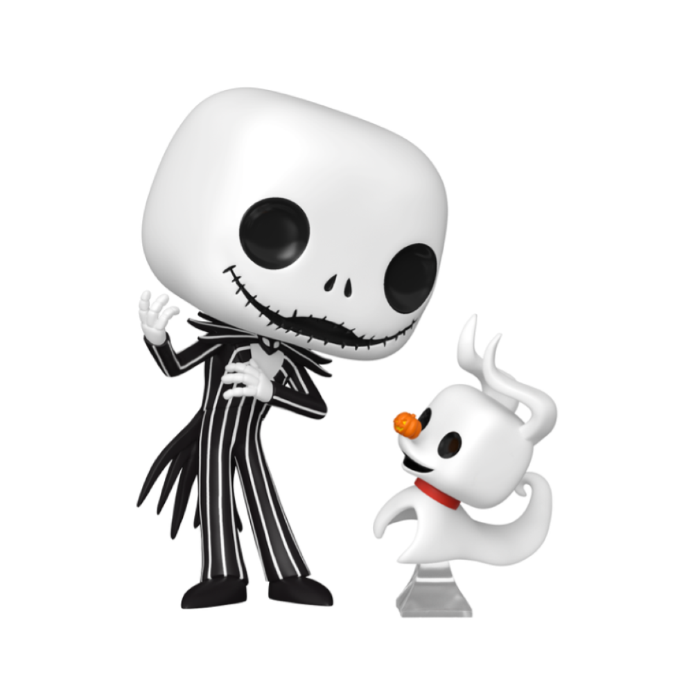 FUNKO POP THE NIGHTMARE BEFORE CHRISTMAS - VINYL FIGURE 1808 JACK AND ZERO 9CM - 93240