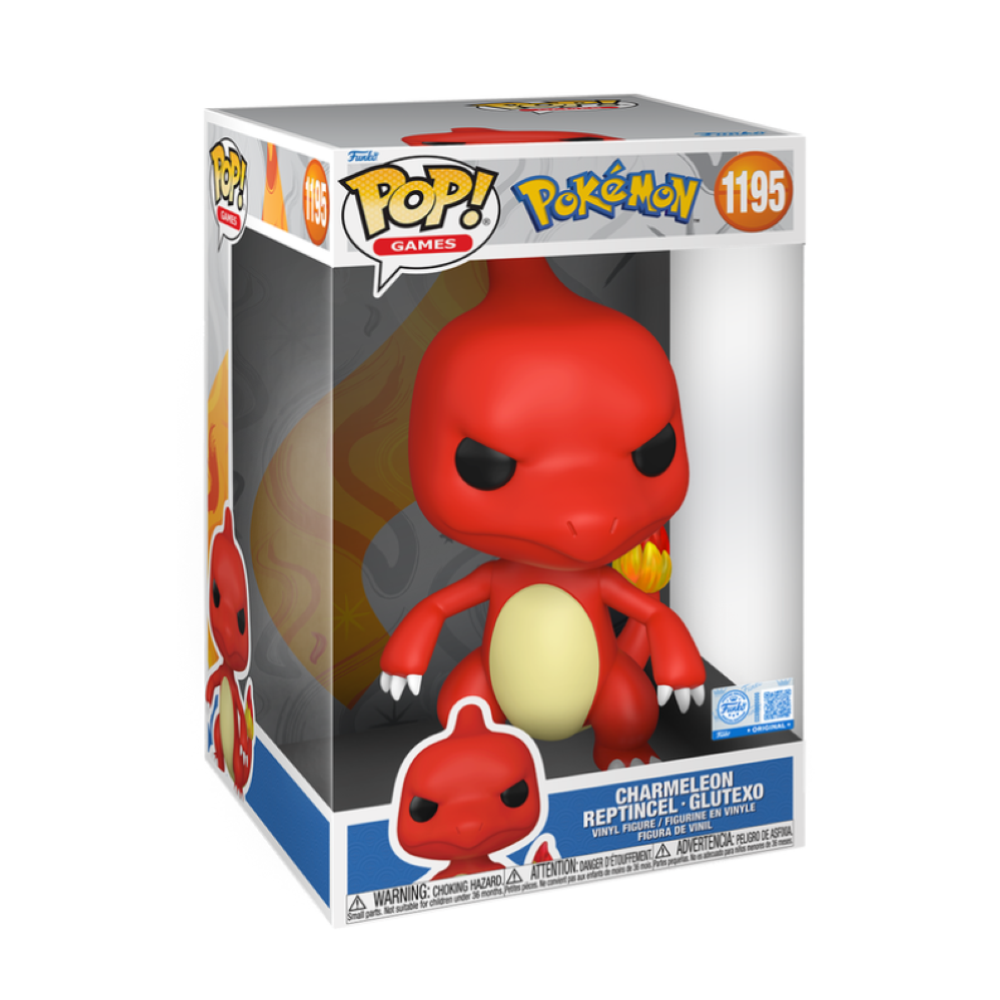 FUNKO POP JUMBO POKEMON - VINYL FIGURE 1195 CHARMELEON 25CM 93995