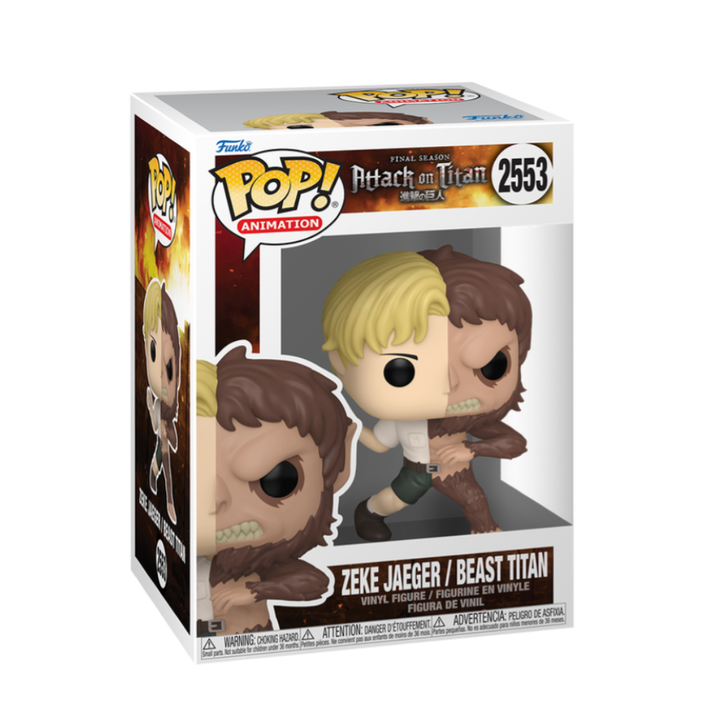 FUNKO POP ATTACK ON TITAN SPLIT - VINYL FIGURE 2553 ZEKE JAEGER/BEAST TITAN 9CM - 93287