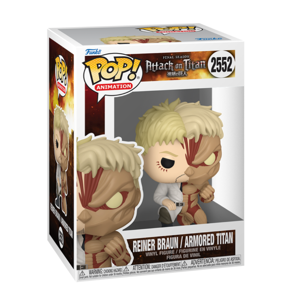FUNKO POP ATTACK ON TITAN SPLIT - VINYL FIGURE 2552 REINER BRAUN/ARMOR TITAN 9CM - 93285