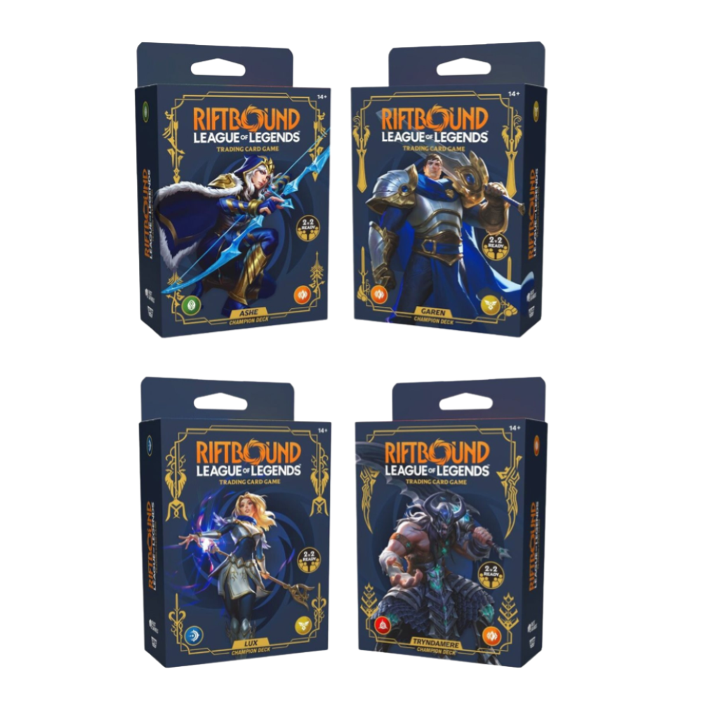 PREORDINE RIFTBOUND - LEAGUE OF LEGENDS - SHOWDOWN DECK - LEGACY - DISPLAY (4 MAZZI) - ENG 29/01/2027