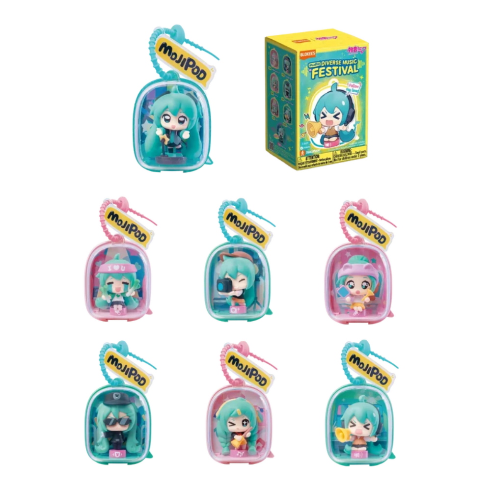 Blokees - Miku Blind Box - DaaLaMode Mojipod - 75400 Hatsune Miku Diverse Music Festival  DISPLAY 6PC  