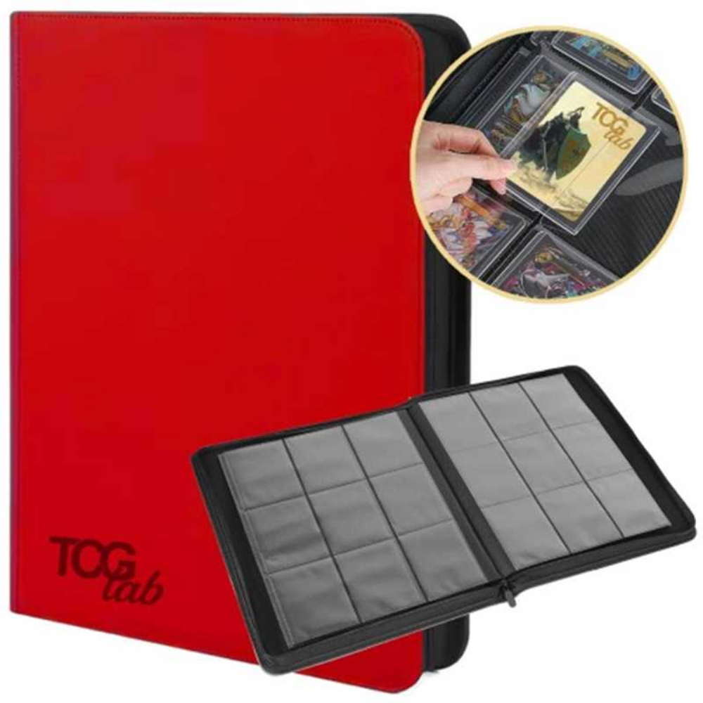 TCG LAB Album per Toploader a 9 Tasche (252 toploader) - Rosso