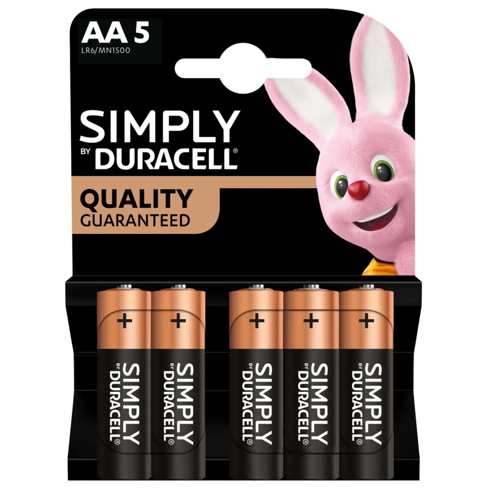 DURACELL  -  AA SIMPLY DURACELL PILA BL5