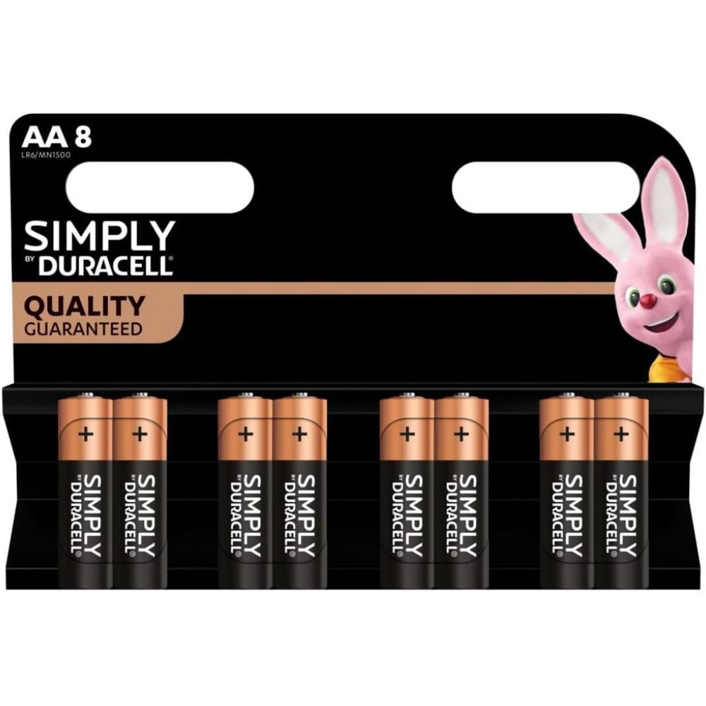 DURACELL  -  AA SIMPLY DURACELL STILO PILA BL8