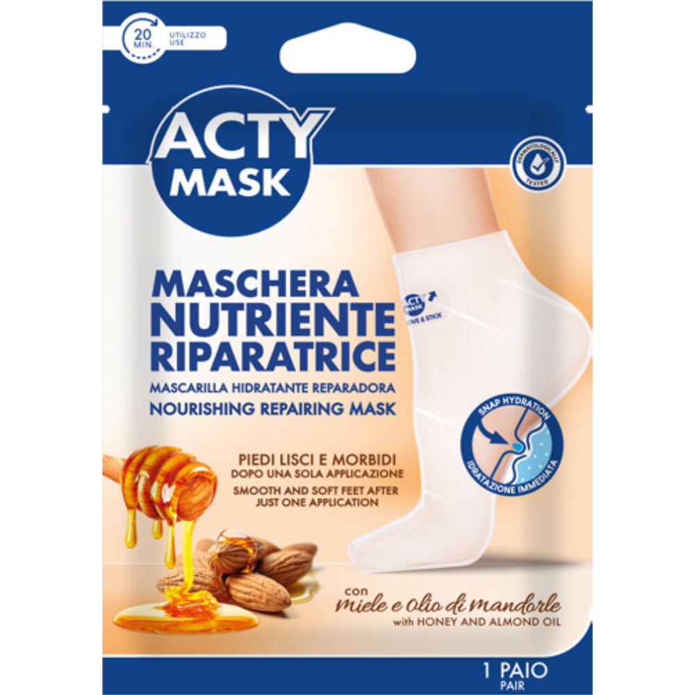 MEGAPLAST - ACTY MASK - MASCHERA PIEDI NUTRIENTE - 1 PAIO