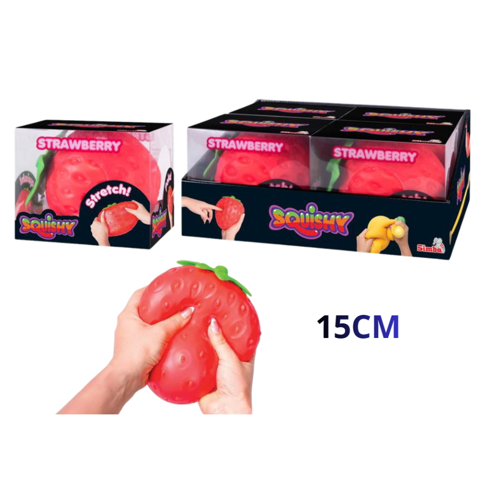 PREORDINE SIMBA - Squishy Fragola cm.15 in scatola vetrina in espositore 4pz - 700470551   30/11/2026 (SCAD.08/10/2026)