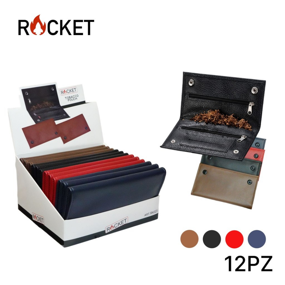 ROCKET - PORTATABACCO IN PELLE 1PZ=(12 PZ)