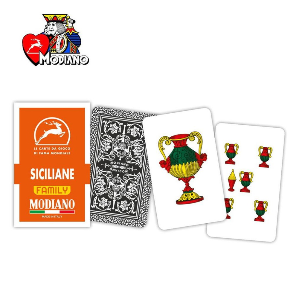 MODIANO CARTA DA GIOCO SICILIANE ARANCIONE FAMILY