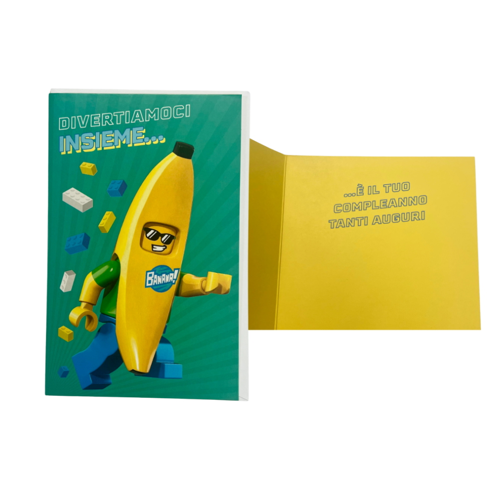 HALLMARK - BIGLIETTI AUGURI LEGO MINIFIGURE BANANA - 130278