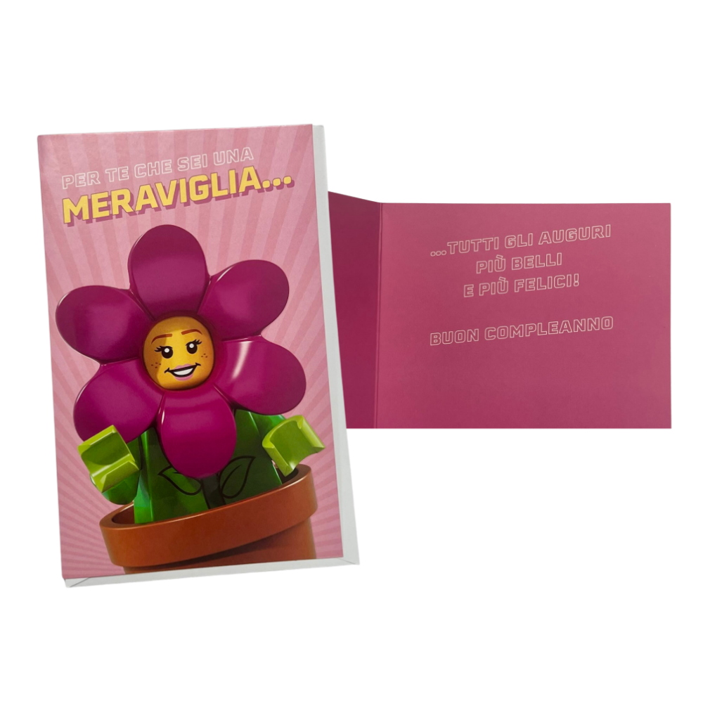 HALLMARK - BIGLIETTI AUGURI LEGO MINIFIGURE FIORE - 130279