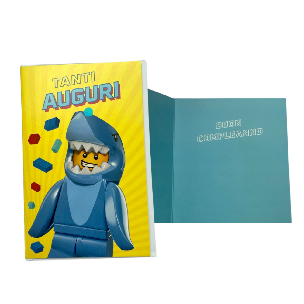 HALLMARK - BIGLIETTI AUGURI LEGO MINIFIGURE SQUALO - 130276