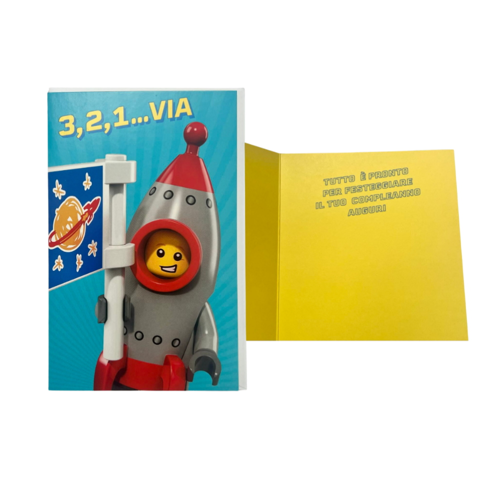 HALLMARK - BIGLIETTI AUGURI LEGO MINIFIGURE RAZZO - 130272
