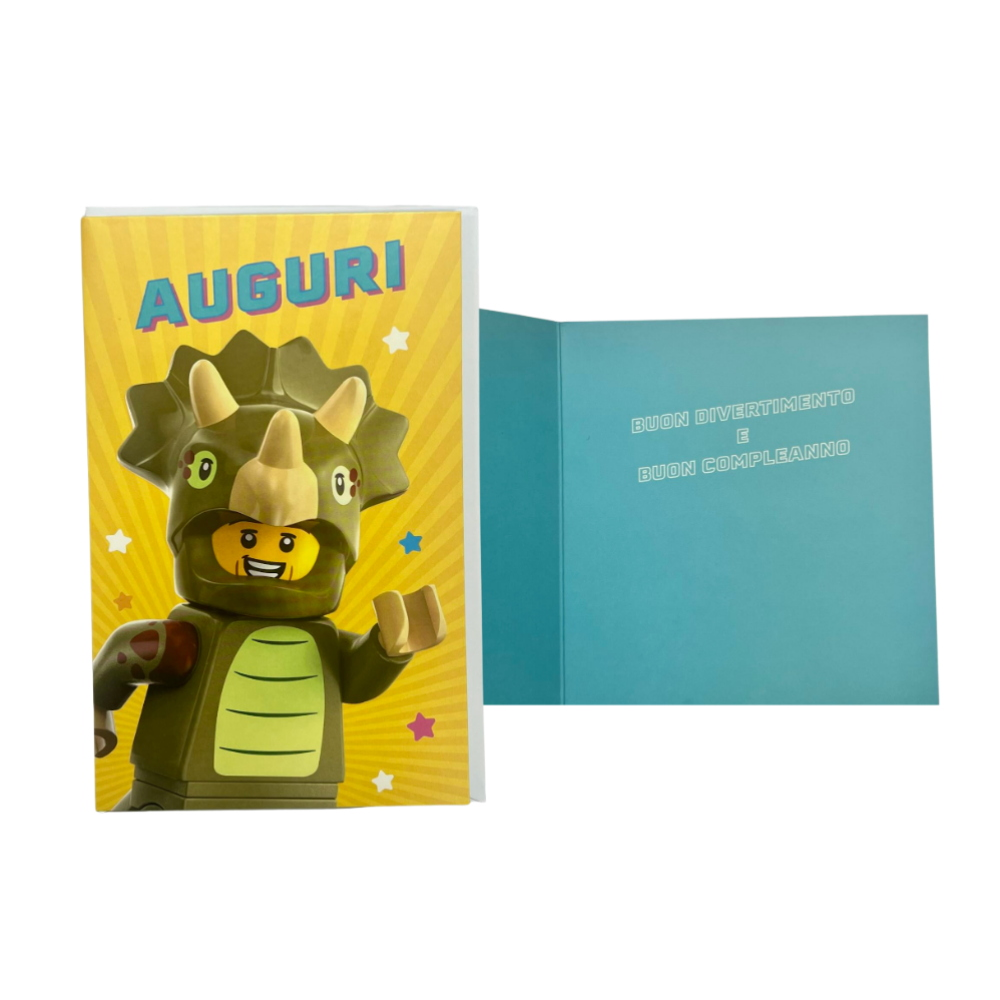 HALLMARK - BIGLIETTI AUGURI LEGO MINIFIGURE DINOSAURO - 130275
