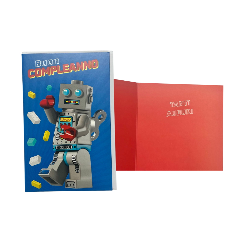 HALLMARK - BIGLIETTI AUGURI LEGO MINIFIGURE ROBOT - 130277
