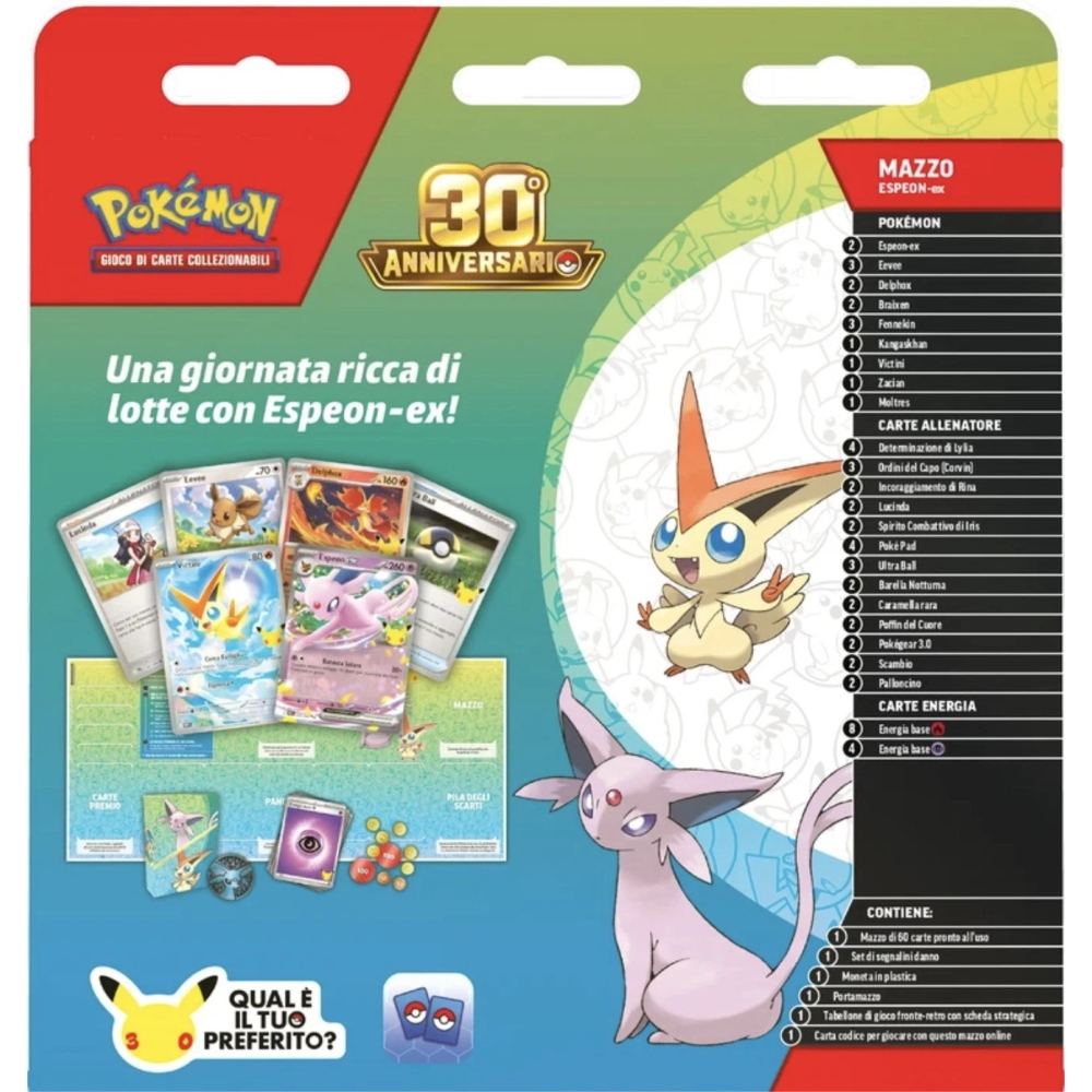 Pokemon - 30° anniversario - Mazzo Lotte "Umbreon-EX & Espeon-EX" (IT) 30/10/2026