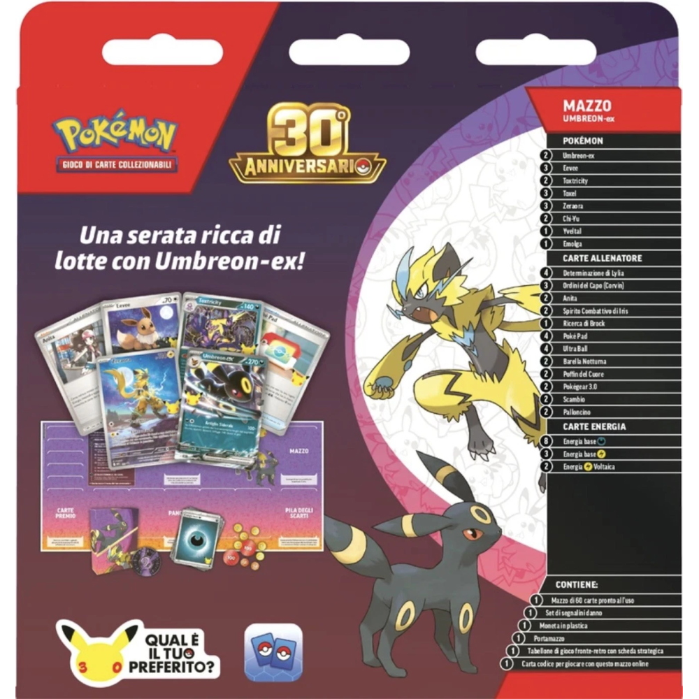 Pokemon - 30° anniversario - Mazzo Lotte "Umbreon-EX & Espeon-EX" (IT) 30/10/2026