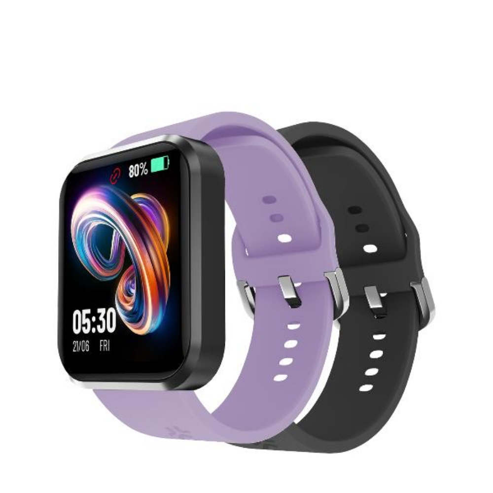 CELLY - SMARTWATCH - TRAINERBEAT2 - Due cinturini intercambiali VIOLA/ BLACK