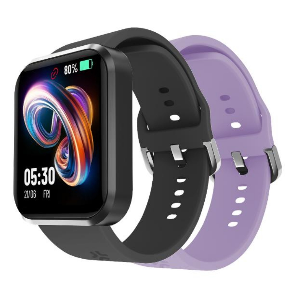 CELLY - SMARTWATCH - TRAINERBEAT2 - Due cinturini intercambiali VIOLA/ BLACK